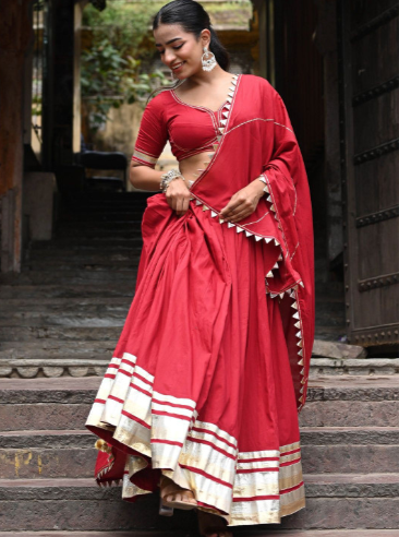 Gota Patti Floor-Length Lehenga