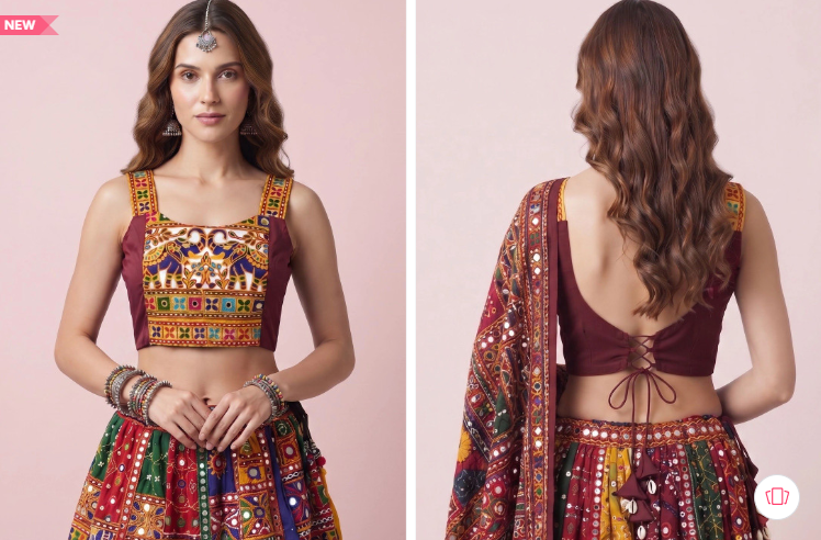 Mirror Work Garba Outfit